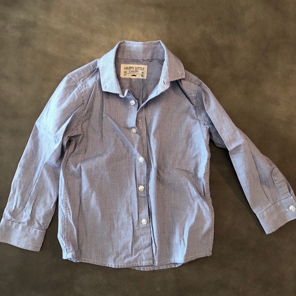 British style boys button front shirt